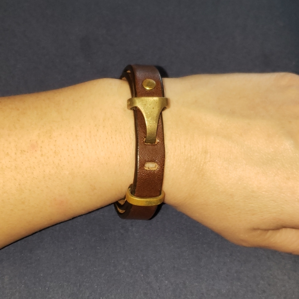 Coach leather bracelet